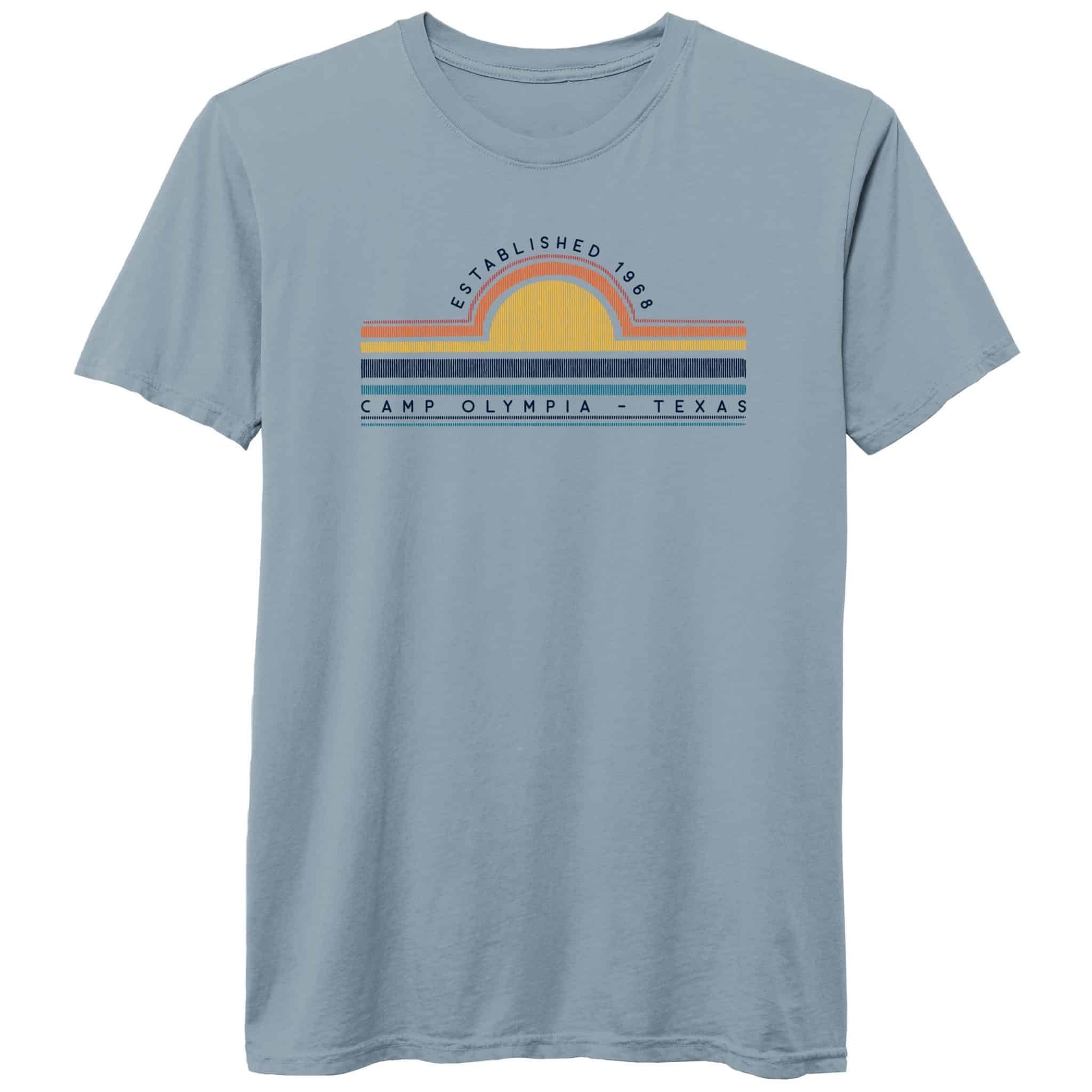 Camp Olympia T-shirt with Stripes - Blue